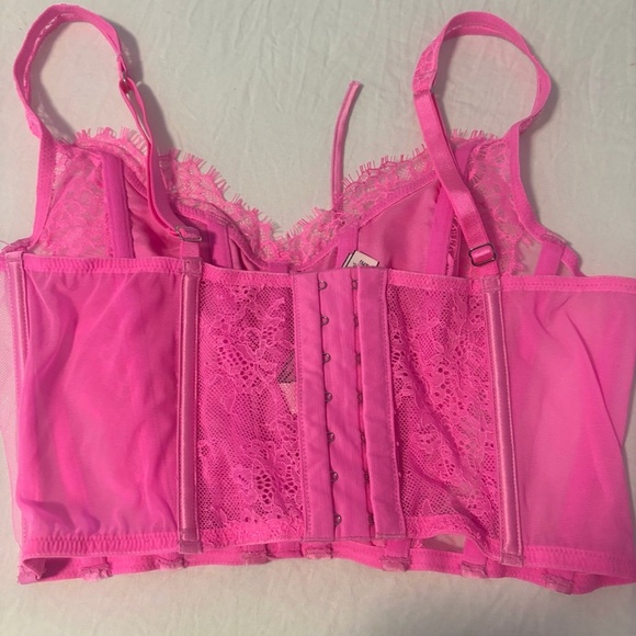 Victoria’s Secret Dream Angels Pink Lace Corset Top small - Picture 3 of 4